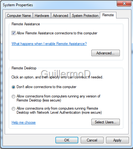 Habilitar asistencia remota windows server 2008 r2